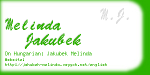 melinda jakubek business card